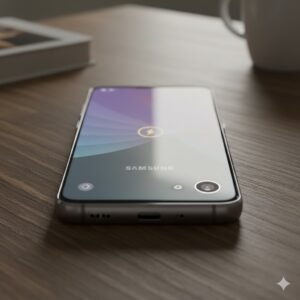 Ilustrasi HP Samsung dengan fitur flash kamera yang tidak menyala