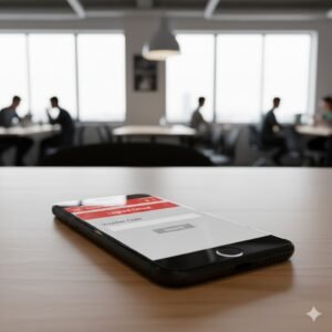 Ilustrasi HP tidak bisa konek ke jaringan WiFi voucher dengan tampilan halaman login error