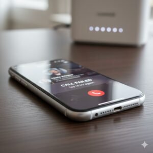 Ilustrasi notifikasi panggilan WhatsApp gagal pada layar ponsel