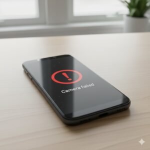 Ilustrasi ponsel yang mengalami error kamera dan tidak bisa dibuka