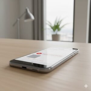 Ilustrasi tampilan gagal unggah foto di Google Form melalui ponsel