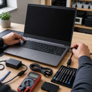 cara menghidupkan laptop yang mati total